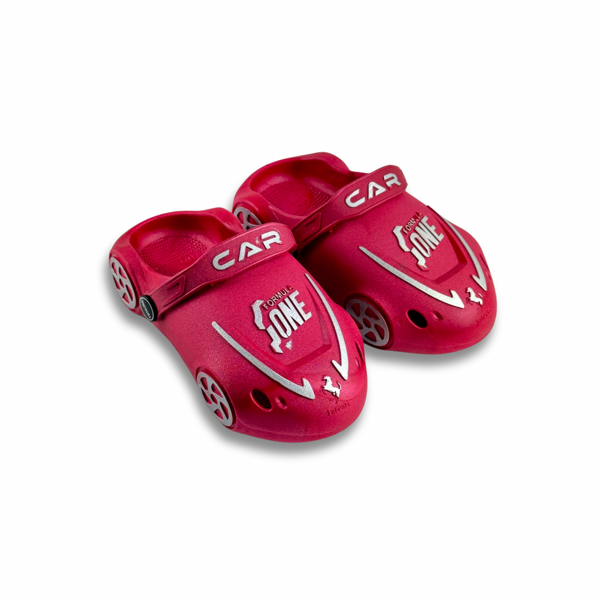 Ferrari-themed kids clogs by Tenure Footwear for daily wear