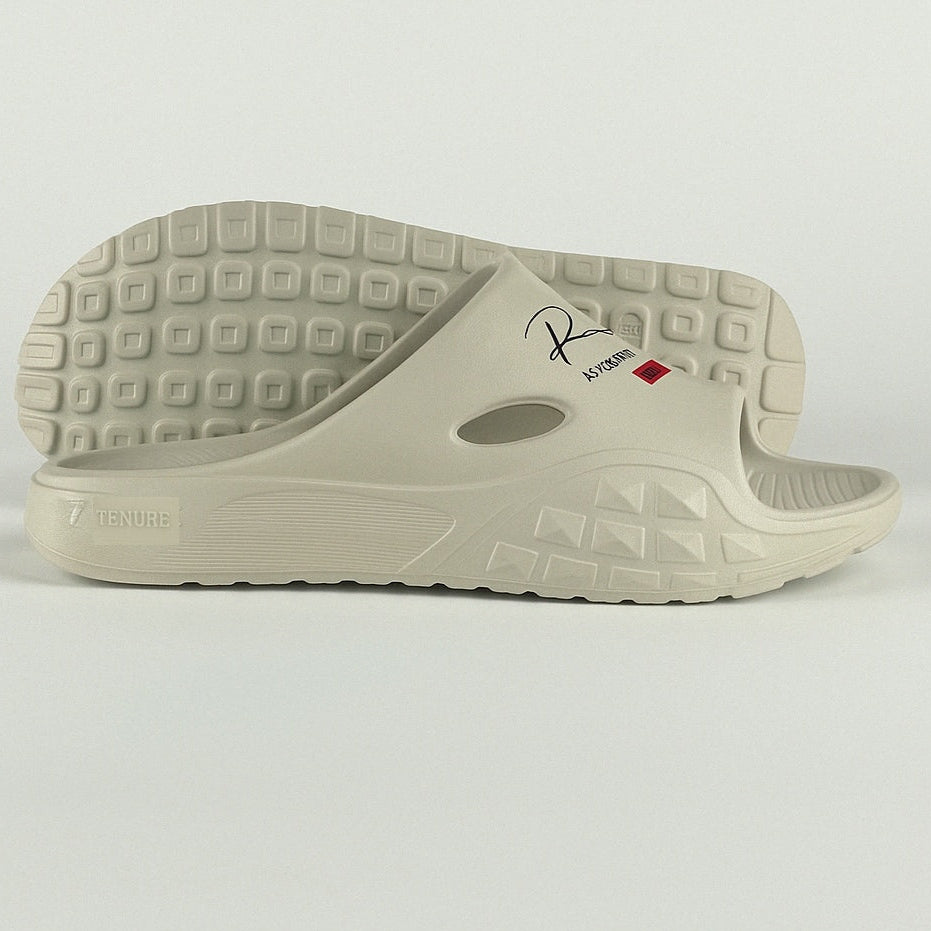 Men’s open-toe slides with rugged outsole