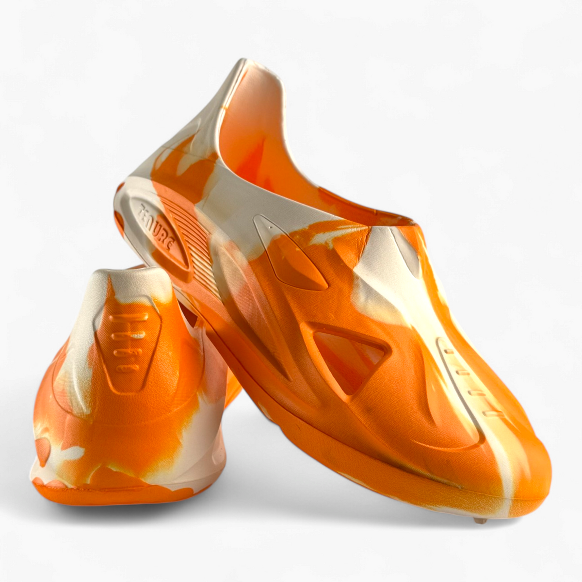 Slip-on clogs with bold flame design and breathable comfort