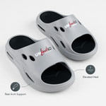 Stylish men’s bathroom & lounging slides by Tenure