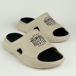 Tenure Hustle Hard Slides for Men in Beige